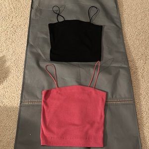 Double set Black and Pink XS American Eagle tank tops